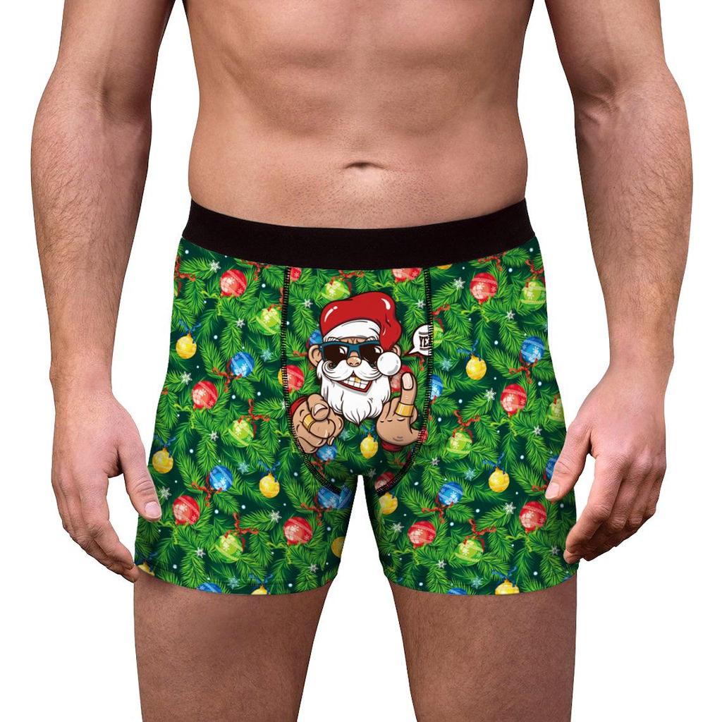 2024 Herren Kreative Weihnachts-Print Boxershorts