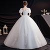 2025 Simple Princess-Style Floor-Length Maternity Wedding Dress for Petite Brides