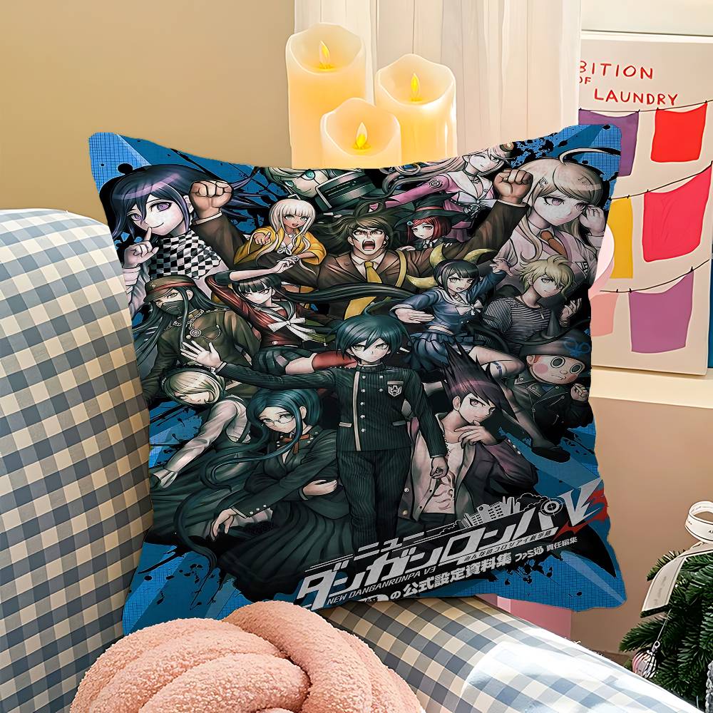 Classic Anime Danganronpa Classic Movie Pillow Gift Home Office Decoration Pillow Bedroom Sofa Car Cushion CoverPillow Case 12x12Inch