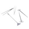 5‑In‑1 Aquarium Cleaning Tool Kit Straight Tweezers Curved Tweezers Straight Scissors Curved Scissors Scraper