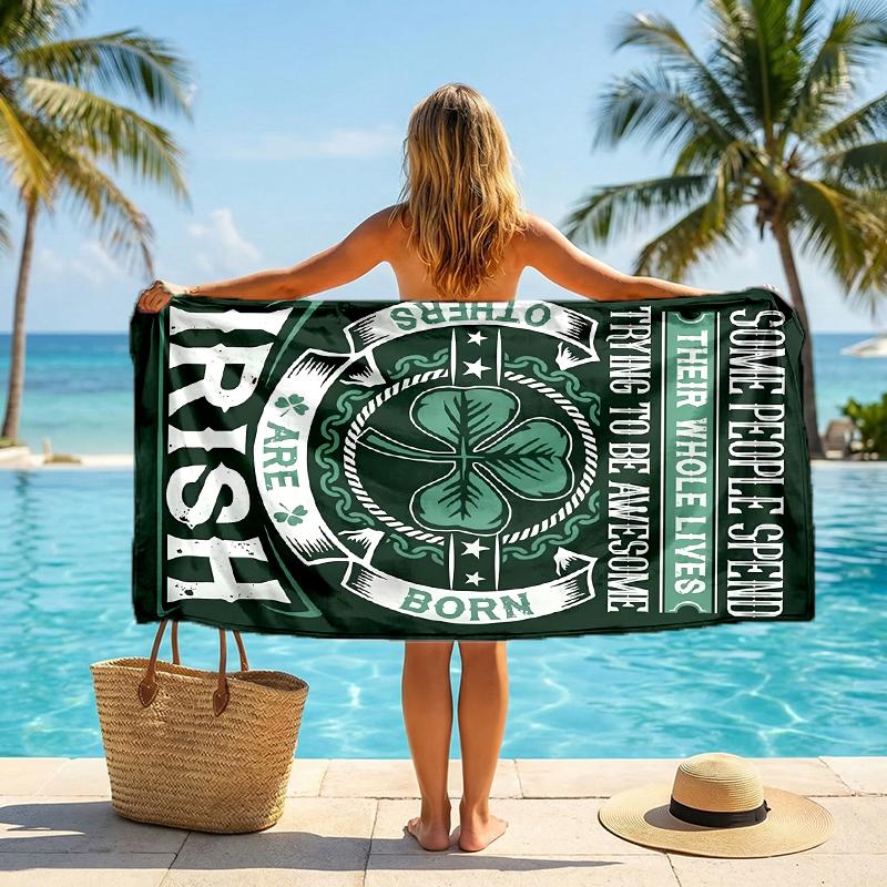 Irish Fashion Beach Towel: Ideal for Summer Adventures Soft, absorbent and quick drying suitable for swimming and bathing
