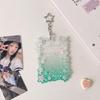 Shatterproof Acrylic ID Badge Holders Double Purpose Keychain Case for Fan Photos Gift Ideas & Everyday Carry Essential