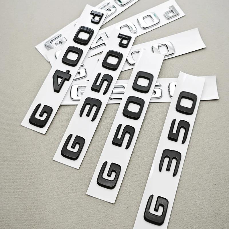 3D ABS Car Letters Logo G350 G350d G500 Sticker Rear Trunk Badge Emblem Decals For Mencedes Menz G350 G500 W463 Auto Accessories