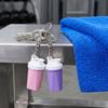 Shaker Cup Keychain Portable 3D Printed Workout Keychain with Metal Ring Bags Gym Backpack Pendant Mini Fitness Accessory