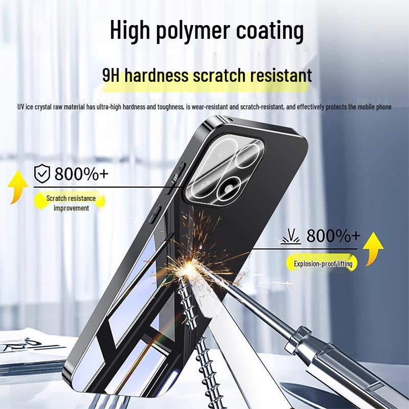 OnePlus 15 Ice Crystal Electroplating Case: Full Coverage Anti-Scratch Protective, Premium Feel, Lightweight & Thin Hard Shell