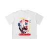 T-shirt Unisex Pesante in Cotone 260 GSM Filato Doppio Titolo 32 100% Cotone Chainsaw Man V40 Stampa Potente