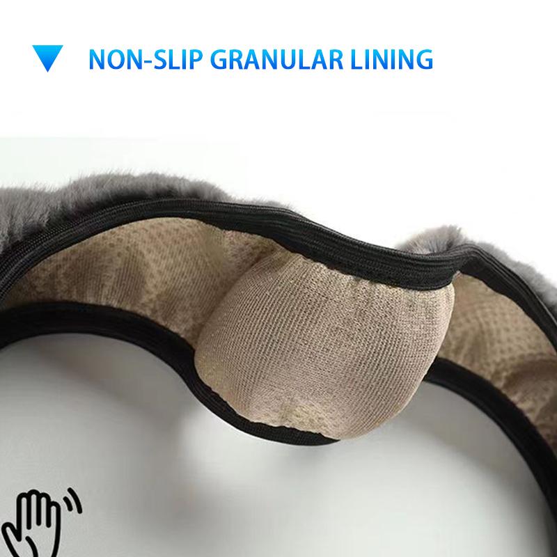 SEAMETAL Winter Warm Plush Car Steering Wheel Covers Car Interior Accessories