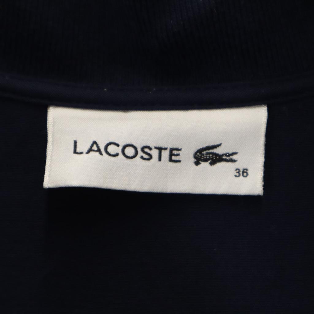 Lacoste Short Sleeve Polo Shirt 36 Navy Women Used