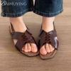 Mode Damen Sandalen Eckige Zehenpartie Flache Flecht-Freizeitschuhe Frau Loafers 2025 Trend Sommer Flach Komfort Sandalen Für Damen Übergröße