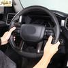 Carbon Fiber Pattern Steering Wheel Cover Trim Fits For Toyota Tundra -