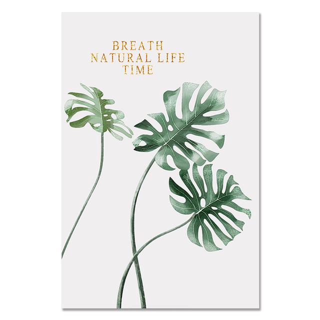 

Скандинавские зеленые растения, настенные художественные картины, декоративная картина на холсте, принты с листьями, постеры для интерьера гостиной, домашнего декора 21cm×30cm NoFrame