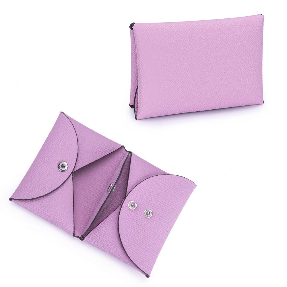 Portamonete Mini in Pelle di Mucca con Stampa del Palmo: Elegante portafoglio bi-fold 2026 con porta carte d'identità per donna