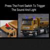 1:32 Alloy Dump Truck Toy Models Metal Diecast Flat Trailer Engineering Vehicles Sound Light Pull Back Rubber Tires Boys Gifts