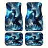 4pcs Dragon Print Car Floor Mats Compatible for SUV,Van, Car - Heavy-Duty -Weather Vehicle Floor Liners with Full Coverage Front/Rear/Driver/Passenger