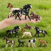 Lifelike Horse Figurine Stallion Pony Collectible Model Miniature Farm Animal Boys Girls Educational Toy Decoration Horse Lover Gift
