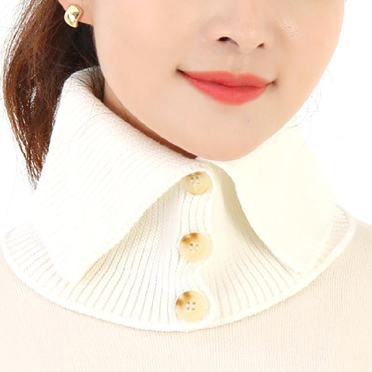 Warm Scarf Knit Collar Scarf Solid Color Scarf Knitted Elastic False Collar