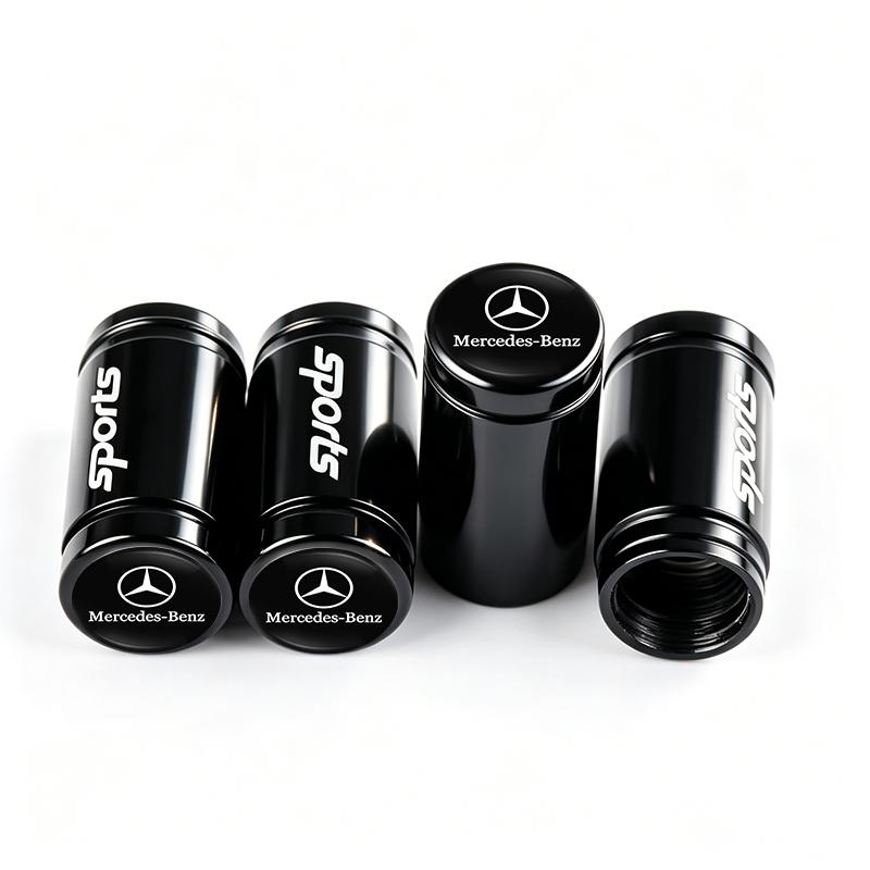 WAM3   4Pcs Car Tire Valve Cover Aluminum Alloy Car Wheel Tire Valve Caps For Mercedes Benz W210 W176 AMG CLS CLE CLA GLA GLB GLS Class