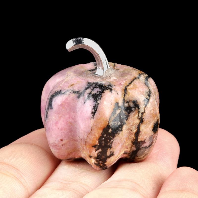 30mm Natural Crystal Pumpkin Decoration for Halloween & Thanksgiving - Large Qty Discount