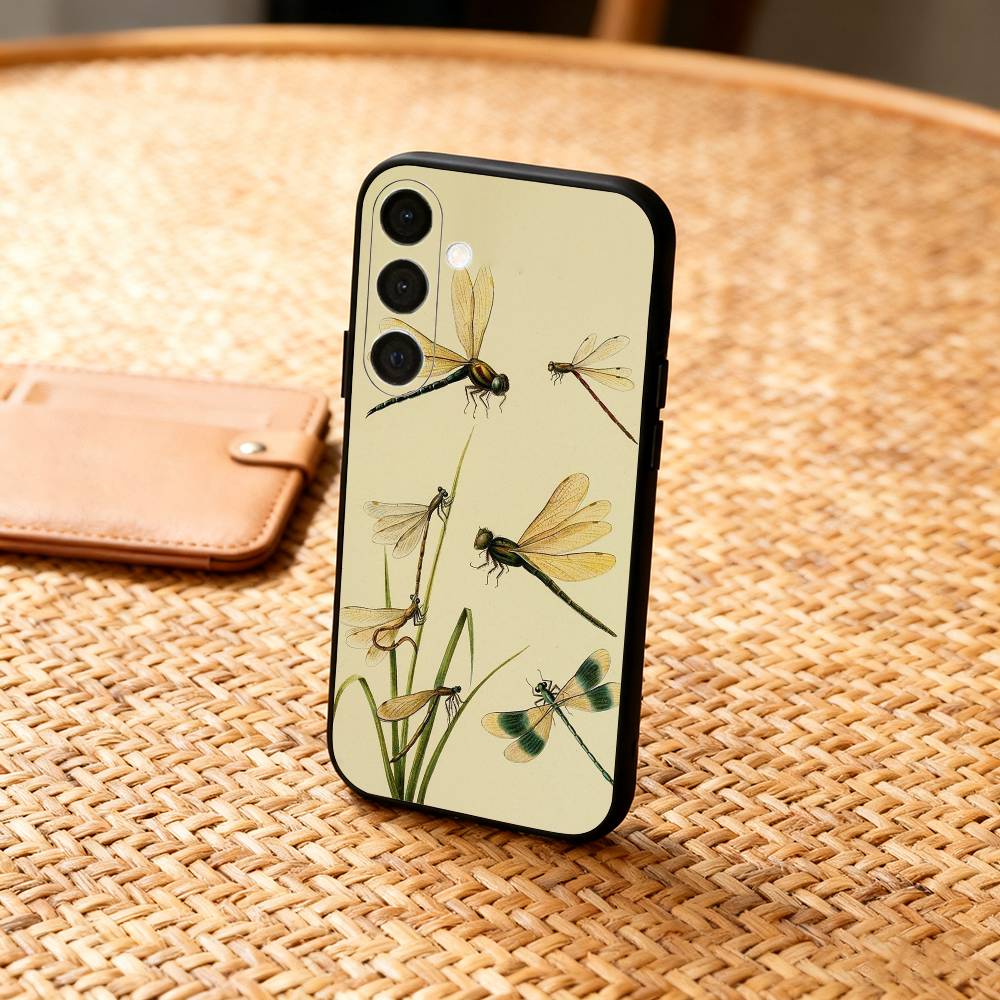 B-Biology B-Bugs And Insects Art Phone Case For Samsung  A73,72,71,A52,51,40,41,A22,A32,31,A13, Soft Black Shell