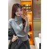New Autumn/Winter Gray High-Neck Sweater for Women: Thick, Wearable Knit Pullover with Luxurious Feel