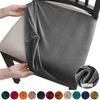 Backless Velvet Dining Chair Cover Elastic Stretch Slipcover For Restaurant Home Kitchen Seat Protector Non Slip