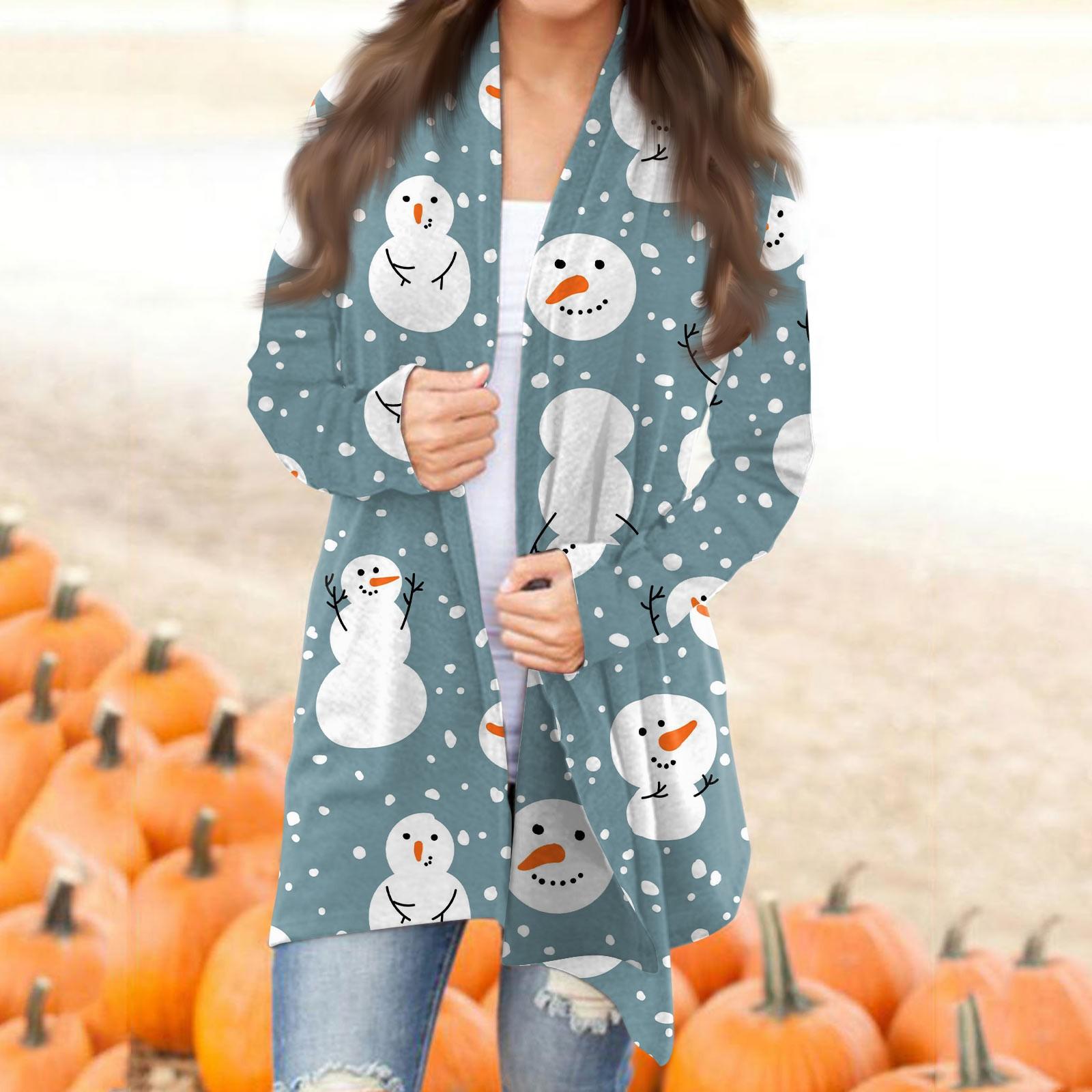 

Женский осенний кардиган, женский кардиган с длинным рукавом и принтом спереди, легкая модная повседневная куртка L