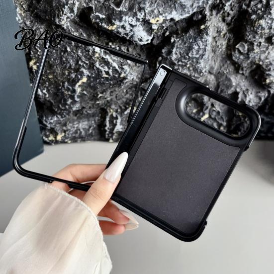 Magnetic Ring Protective Shell Case for IPhone 18, Faux Leather Phone Cover with Hinge Precise Fit Protection, Full Body Shockproof 18 Fold Protection