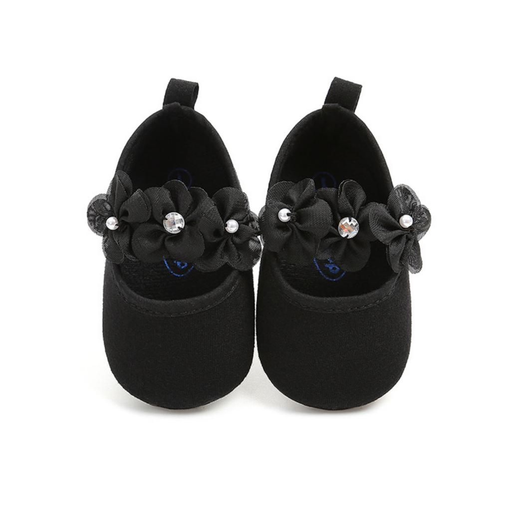 MYGGPP Kleine Blumen-Kleinkindschuhe mit weichen Sohlen, Babyschuhe, Schuhe mit weichen Sohlen, Prinzessinnenschuhe