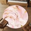 1pc Marble Pink Marble Gold Round Chair Mat Area Rug - Non-Slip, Floor Mat for Office, Bedroom, and Indoor Decor C1125012