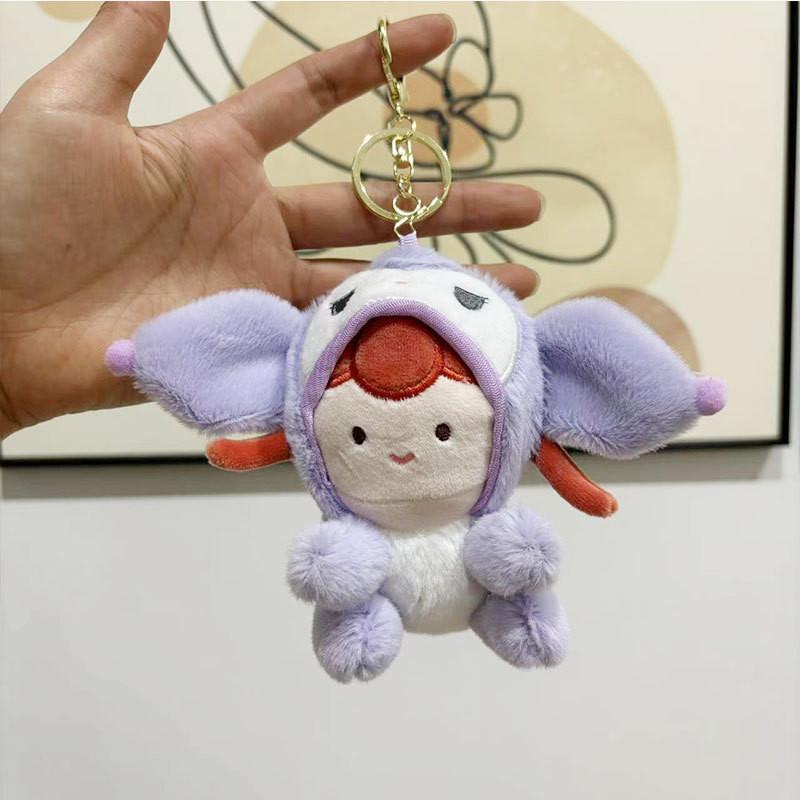 Adorable Kuromi Plush Toy Keychain Cute Cartoon Doll Perfect Gift Purple 12cm