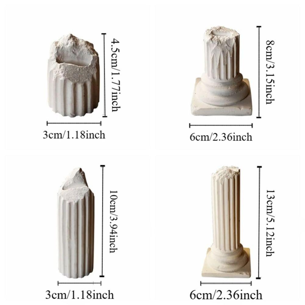 Weißer Gips Römische Säule Ringständer Luxuriöser Ring-Ausstellungsständer Hohe Qualität