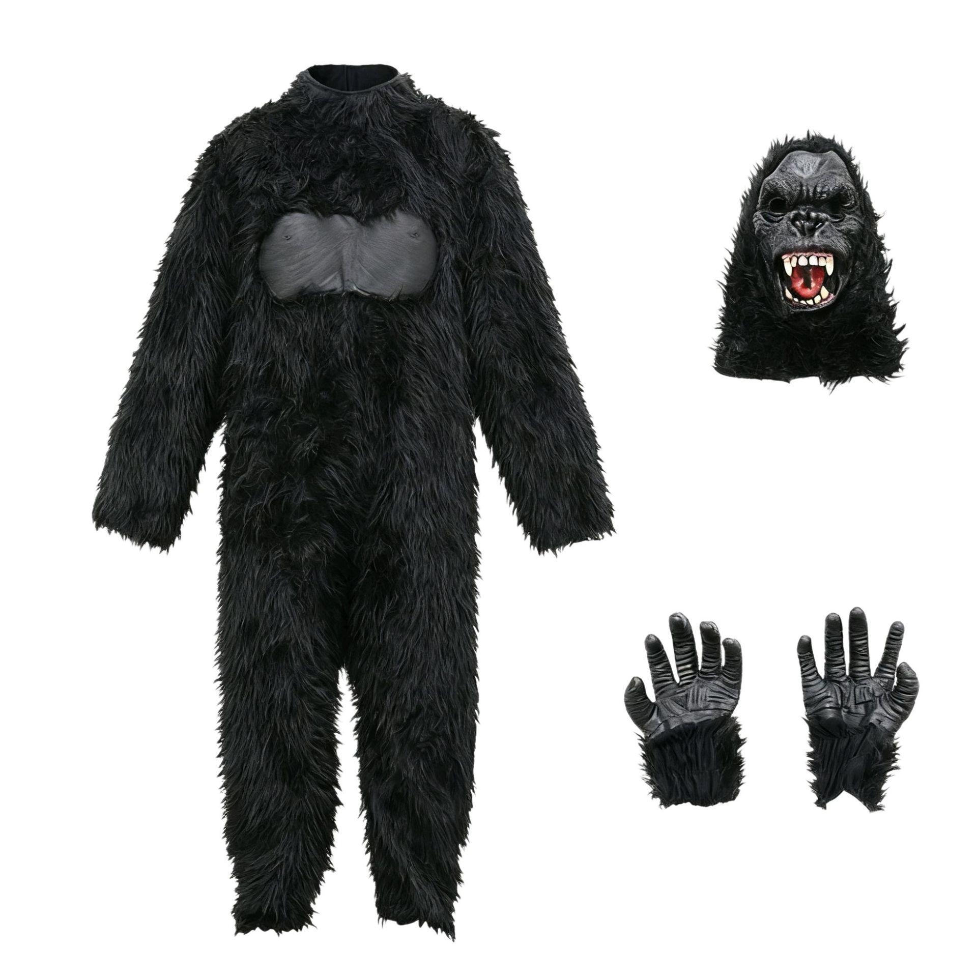 

Дитячий та батьківський костюм горили на Хелловін - Тема Кінг-Конга L