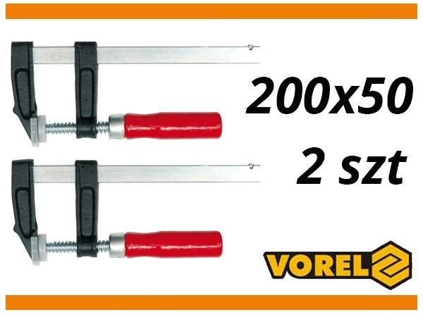 Carpenter's clamps 200x50mm 2 pcs / 38200 / VOREL
