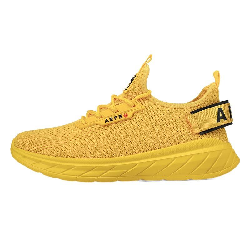 Spring mesh men's shoes lightweight fly-woven mesh casual sports running shoes men's large-size walking shoes