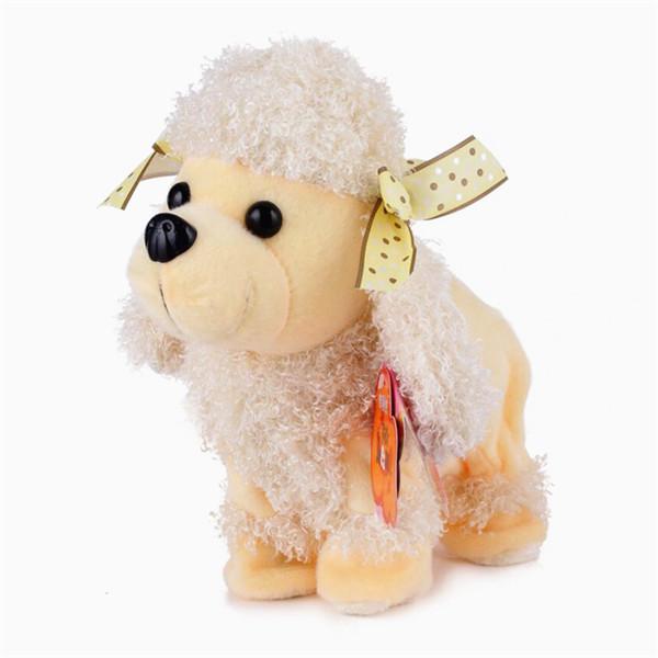 ელექტრონული რობოტი ძაღლი ბავშვები რბილი სათამაშო ხმის კონტროლი ინტერაქტიული ყეფა დგომა სიარული საშობაო საჩუქრები