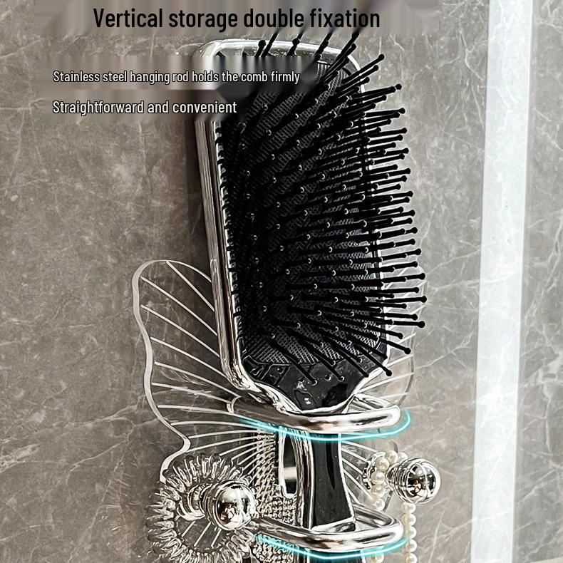 Wall-Mounted Acrylic Hair Accessory Organizer & Comb Rack