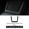 For Tesla Model Y Juniper 2025 Car Wireless Charging Silicone Pad Screen Protective Cover Center Panel Stickers Protection Frame