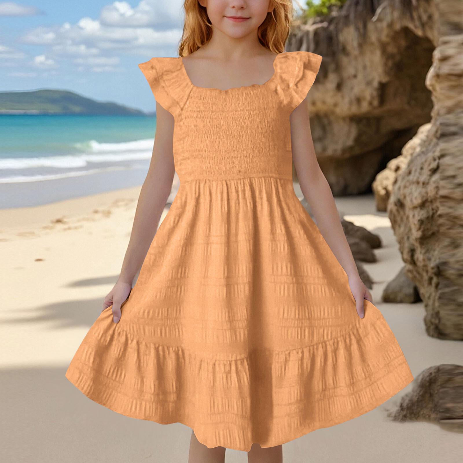 Girls  Bubble Short Sleeve Dress - Full Skirt Princess Gown 120