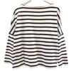Traditional Weatherwear Made In Japan Border Pattern 7 Minutes Sleeve Cropped Basque Shirt Women Used