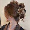 Rhinestone Flower Flower Hair Claws Korean Style Ponytail Hair Clips Rhinestone Hairgrip  Girls
