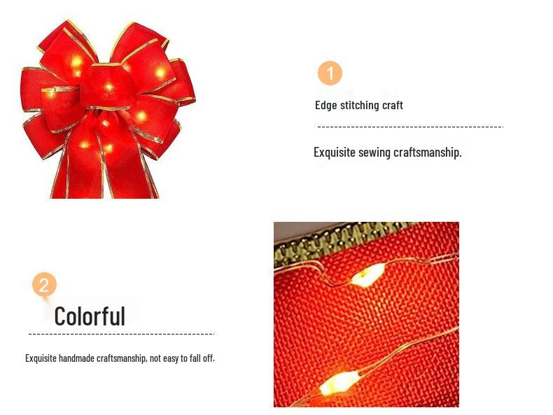 Velvet Ribbon Christmas Tree Topper Bow Ornament