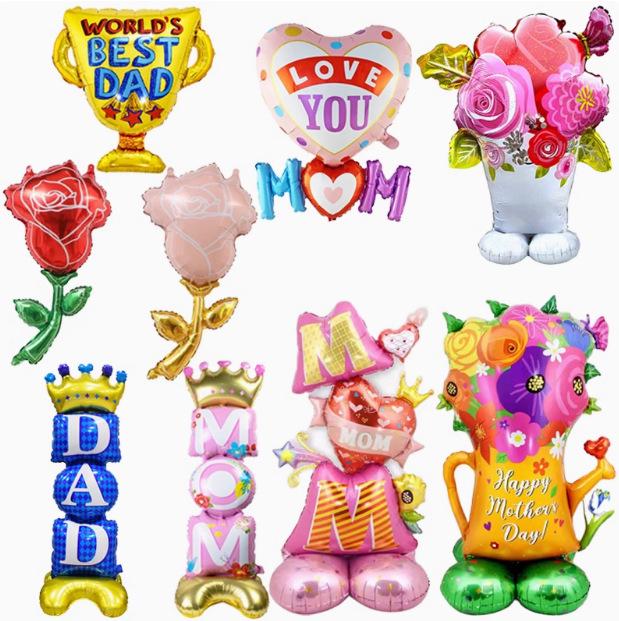 Large Standing Aluminum Foil Balloon for Mother's/Father's Day Decoration