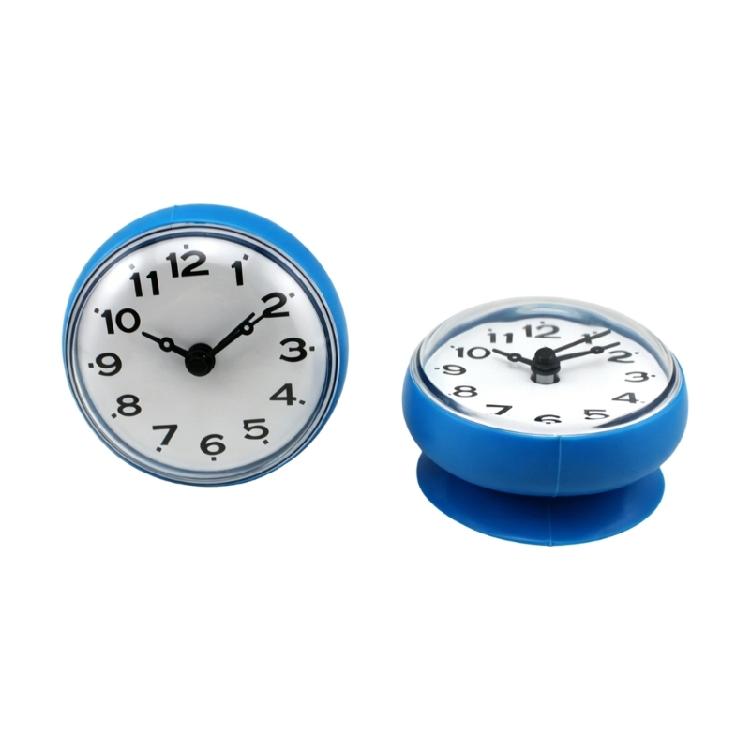 Suction Mounted Shower Clock for Bathroom Mirror, Round Clock Face with Bold Numerals for Sink Side Placement for Family Use