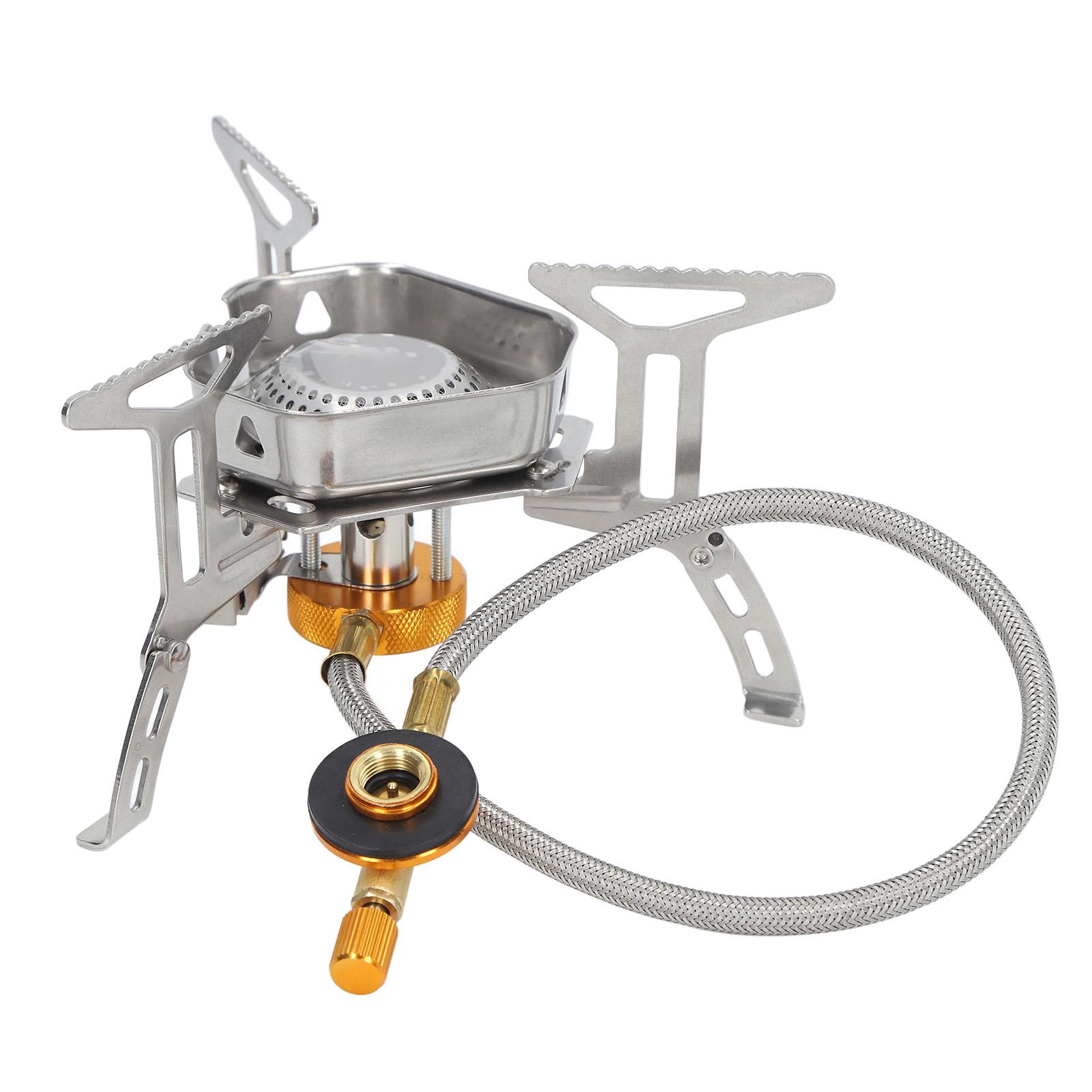 Portable Camping Stove Windproof Foldable High Temperature Resistant Camping Stove for Outdoor Hiking Cooking