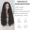 MISS WIG Afrikaanse Vrouwen lange Kinky Krullende Natuurlijk Zwarte Pruik Zonder Pony Synthetische Vezel Diep Krullende Zwarte Pruik