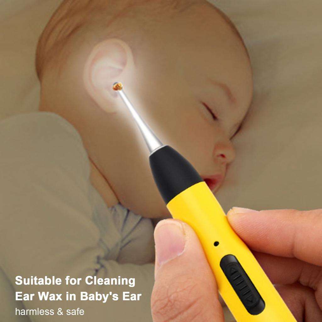 Earpicks Ear Wax Removal Tools with LED Light Flashlight Earpick Ear Spoon Tweezers Ear Cleaner for Ear Care Ear Cleaning Tool with Case