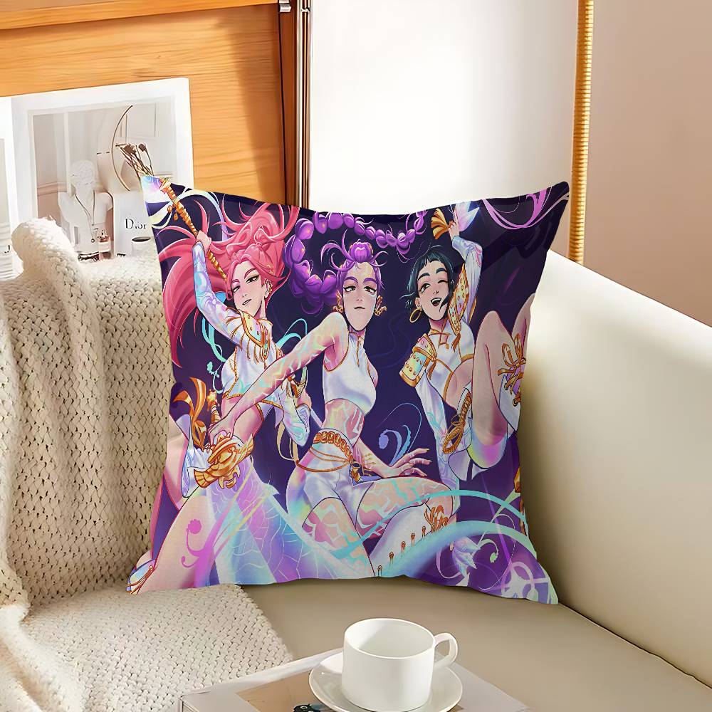 Anime Kpop D-Demon Hunters Pillow Anime Pillow Sofa Bed Head Pillow Cover Cushion Cover 45X45 Cm Fashion