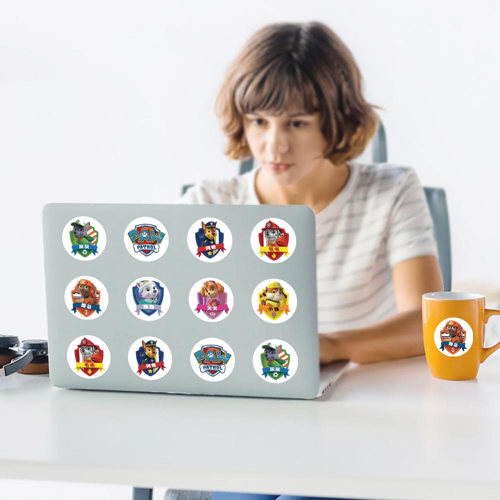500 Stück/Set Aufkleber Paw Patrol Cartoon Chase Skye Aufkleber Niedliche Kinder Schreibwaren Schullehrerbedarf Belohnungsaufkleber Spielzeug Geschenk