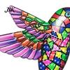 Contemporary Home Aesthetic Art Metal Hummingbird Wall Decor, Iron Colorful Bird Fence Decoration, Anti Rust Outdoor Decor Sculpture Hanging Ornaments