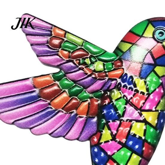 Contemporary Home Aesthetic Art Metal Hummingbird Wall Decor, Iron Colorful Bird Fence Decoration, Anti Rust Outdoor Decor Sculpture Hanging Ornaments
